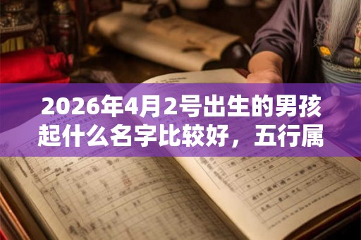 2026年4月2号出生的男孩起什么名字比较好，五行属什么