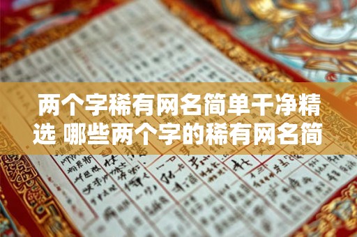 两个字稀有网名简单干净精选 哪些两个字的稀有网名简单干净精选