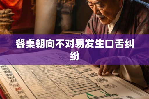 餐桌朝向不对易发生口舌纠纷