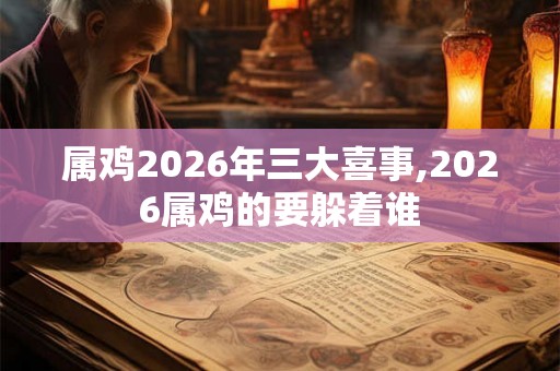 属鸡2026年三大喜事,2026属鸡的要躲着谁 属鸡2026年三大喜事,2026属鸡的要躲着谁