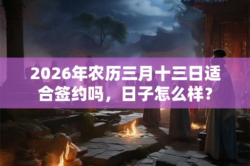 2026年农历三月十三日适合签约吗,日子怎么样? 2026年农历三月十三日适合签约吗,日子怎么样?