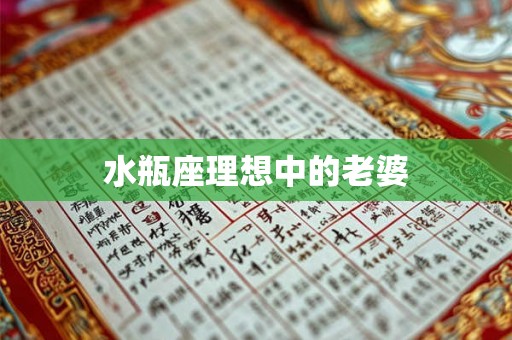 水瓶座理想中的老婆