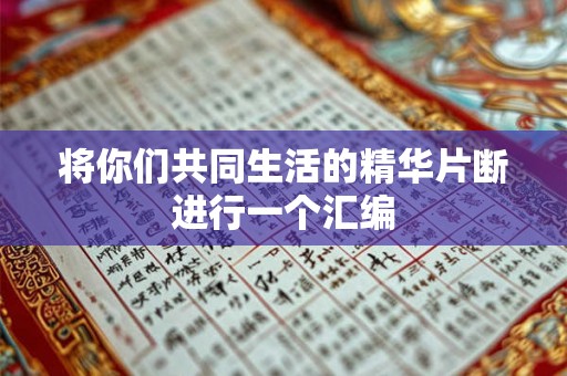 将你们共同生活的精华片断进行一个汇编