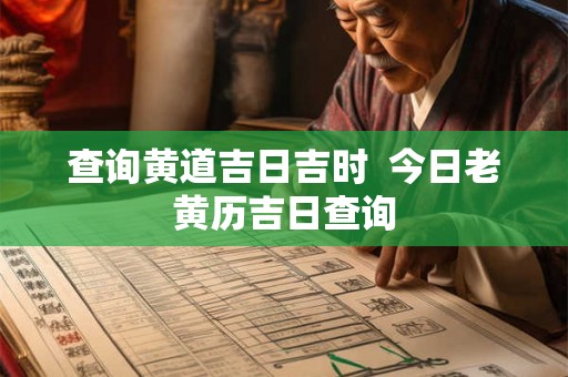 查询黄道吉日吉时  今日老黄历吉日查询