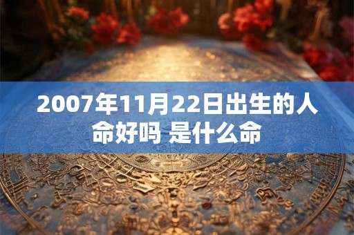 2007年11月22日出生的人命好吗 是什么命