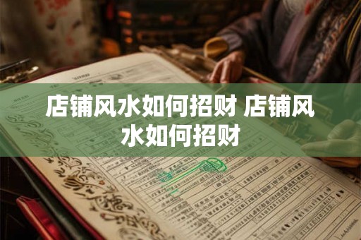店铺风水如何招财 店铺风水如何招财