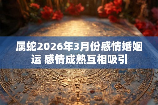 属蛇2026年3月份感情婚姻运 感情成熟互相吸引