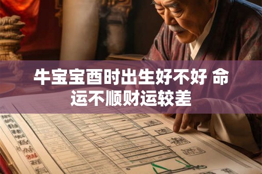 牛宝宝酉时出生好不好 命运不顺财运较差