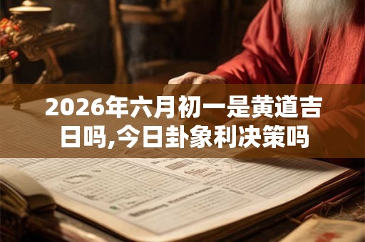 2026年六月初一是黄道吉日吗,今日卦象利决策吗