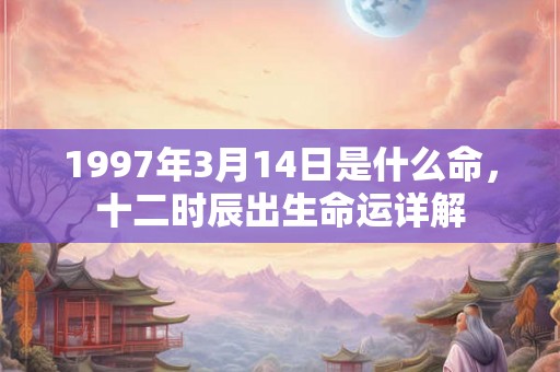 1997年3月14日是什么命,十二时辰出生命运详解 1997年3月14日是什么命,十二时辰出生命运详解