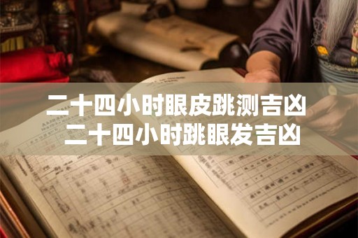 二十四小时眼皮跳测吉凶  二十四小时跳眼发吉凶