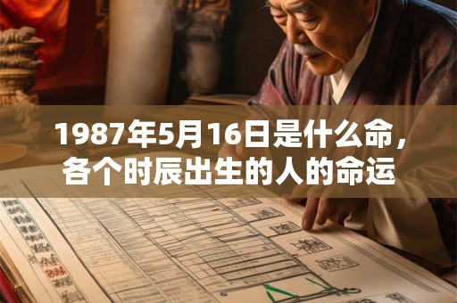 1987年5月16日是什么命,各个时辰出生的人的命运 1987年5月16日是什么命,各个时辰出生的人的命运