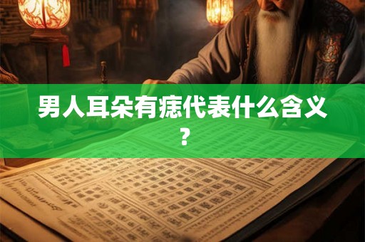 男人耳朵有痣代表什么含义？