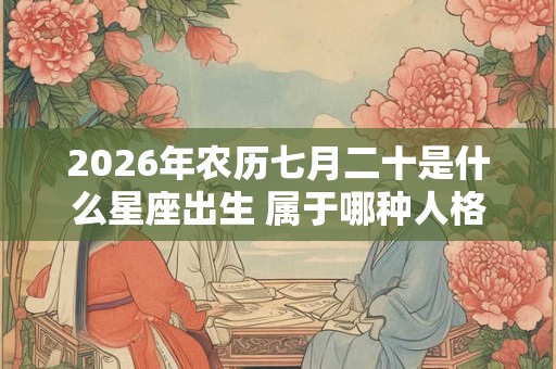 2026年农历七月二十是什么星座出生 属于哪种人格