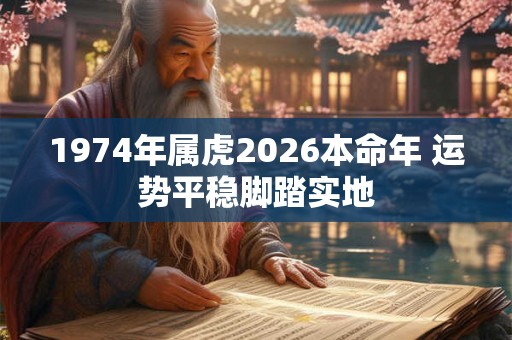 1974年属虎2026本命年 运势平稳脚踏实地