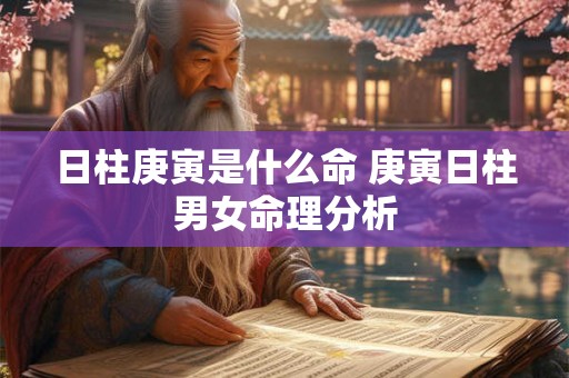 日柱庚寅是什么命 庚寅日柱男女命理分析