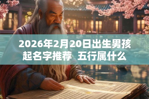 2026年2月20日出生男孩起名字推荐  五行属什么