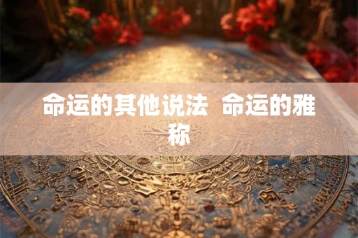 命运的其他说法  命运的雅称