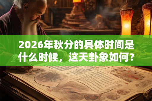 2026年秋分的具体时间是什么时候，这天卦象如何？