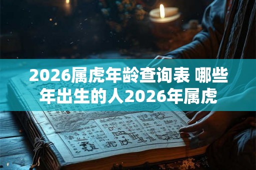 2026属虎年龄查询表 哪些年出生的人2026年属虎