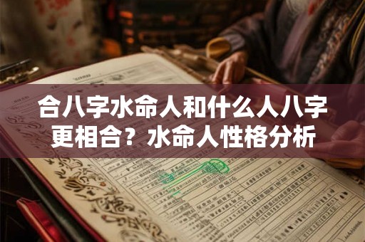 合八字水命人和什么人八字更相合？水命人性格分析