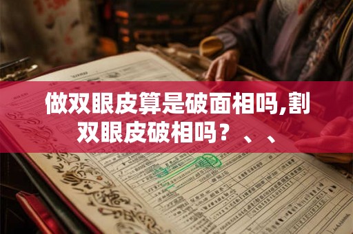 做双眼皮算是破面相吗,割双眼皮破相吗?、、 做双眼皮算是破面相吗,割双眼皮破相吗?、、