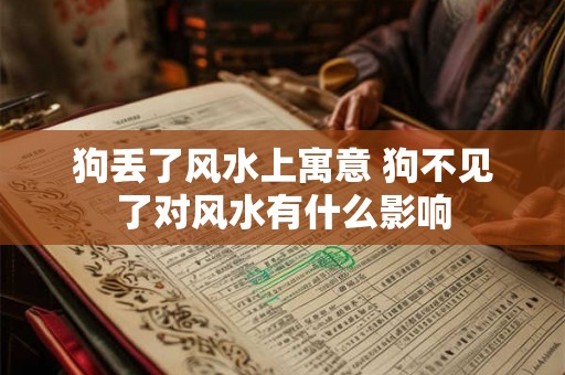 狗丢了风水上寓意 狗不见了对风水有什么影响