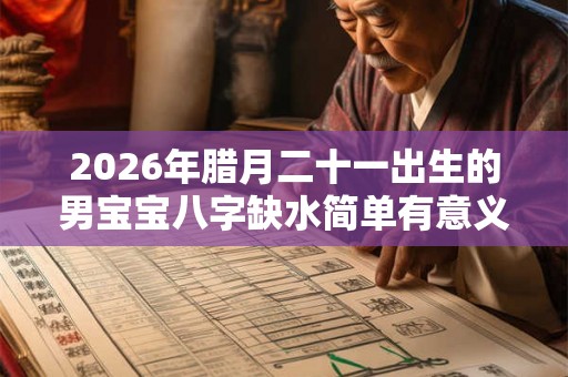 2026年腊月二十一出生的男宝宝八字缺水简单有意义的名字
