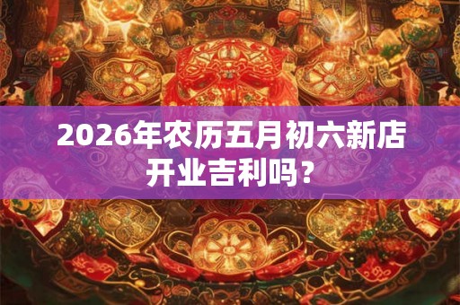 2026年农历五月初六新店开业吉利吗？
