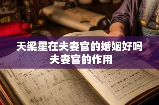 天梁星在夫妻宫的婚姻好吗 夫妻宫的作用 天梁星在夫妻宫的婚姻好吗 夫妻宫的作用