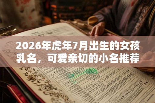 2026年虎年7月出生的女孩乳名，可爱亲切的小名推荐！