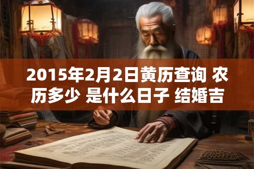 2015年2月2日黄历查询 农历多少 是什么日子 结婚吉时 2015年2月2日黄历查询 农历多少 是什么日子 结婚吉时