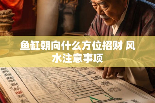 鱼缸朝向什么方位招财 风水注意事项