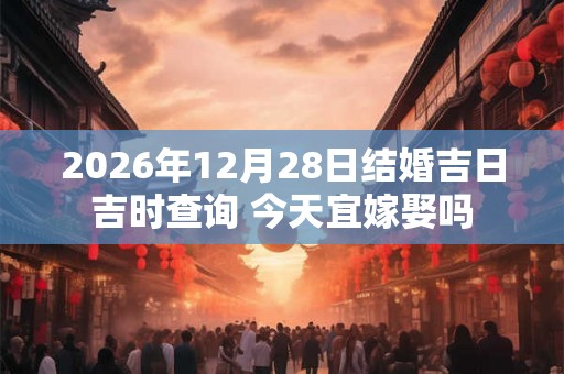 2026年12月28日结婚吉日吉时查询 今天宜嫁娶吗