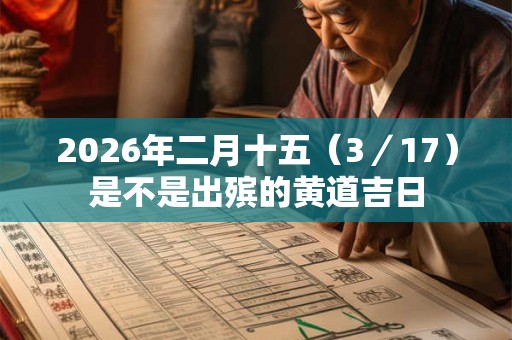 2026年二月十五（3／17）是不是出殡的黄道吉日