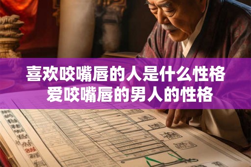 喜欢咬嘴唇的人是什么性格  爱咬嘴唇的男人的性格