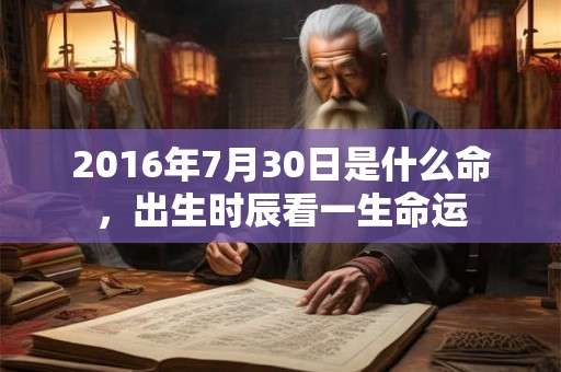 2016年7月30日是什么命,出生时辰看一生命运 2016年7月30日是什么命,出生时辰看一生命运