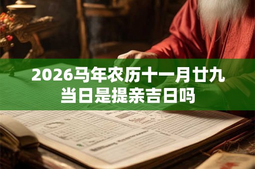 2026马年农历十一月廿九当日是提亲吉日吗