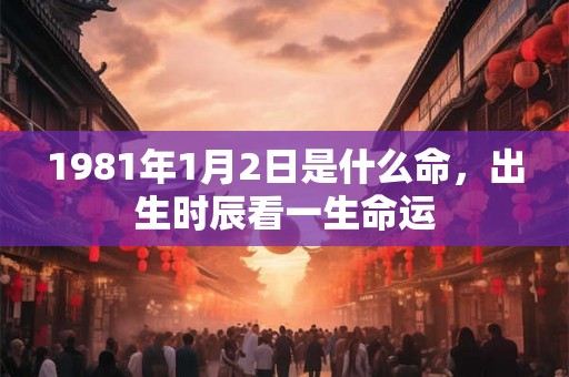 1981年1月2日是什么命,出生时辰看一生命运 1981年1月2日是什么命,出生时辰看一生命运