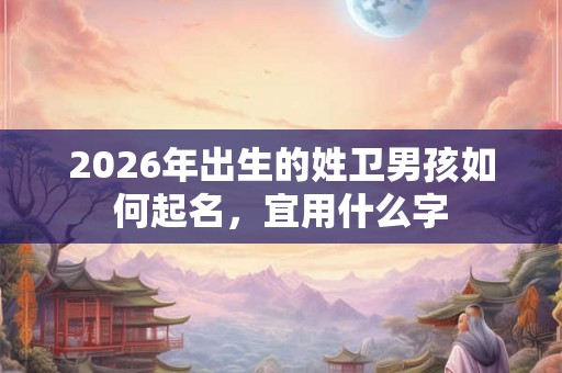 2026年出生的姓卫男孩如何起名，宜用什么字
