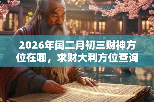 2026年闰二月初三财神方位在哪，求财大利方位查询