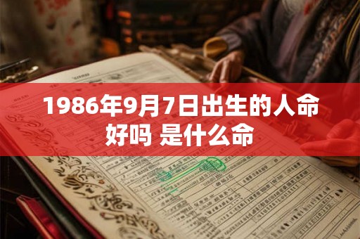 1986年9月7日出生的人命好吗 是什么命