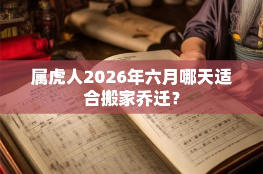 属虎人2026年六月哪天适合搬家乔迁？