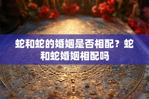 蛇和蛇的婚姻是否相配？蛇和蛇婚姻相配吗