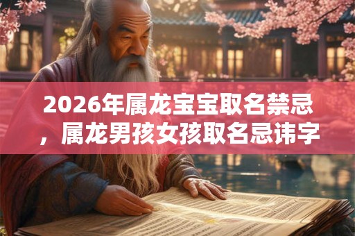 2026年属龙宝宝取名禁忌，属龙男孩女孩取名忌讳字