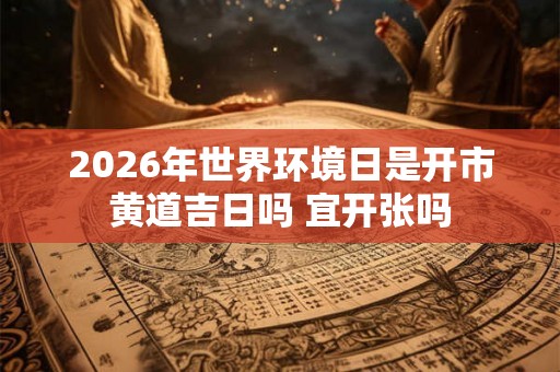 2026年世界环境日是开市黄道吉日吗 宜开张吗