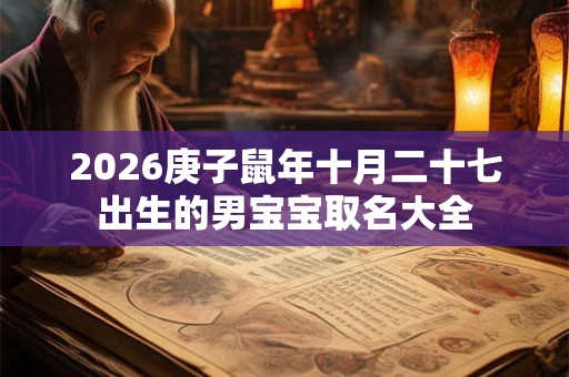2026庚子鼠年十月二十七出生的男宝宝取名大全 2026庚子鼠年十月二十七出生的男宝宝取名大全