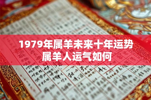 1979年属羊未来十年运势 属羊人运气如何