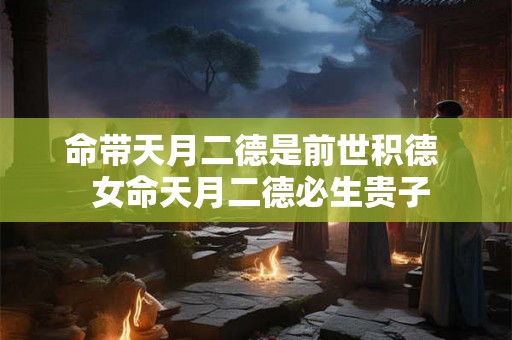 命带天月二德是前世积德  女命天月二德必生贵子