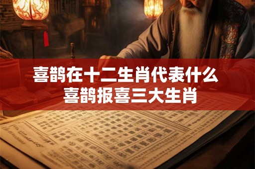 喜鹊在十二生肖代表什么  喜鹊报喜三大生肖